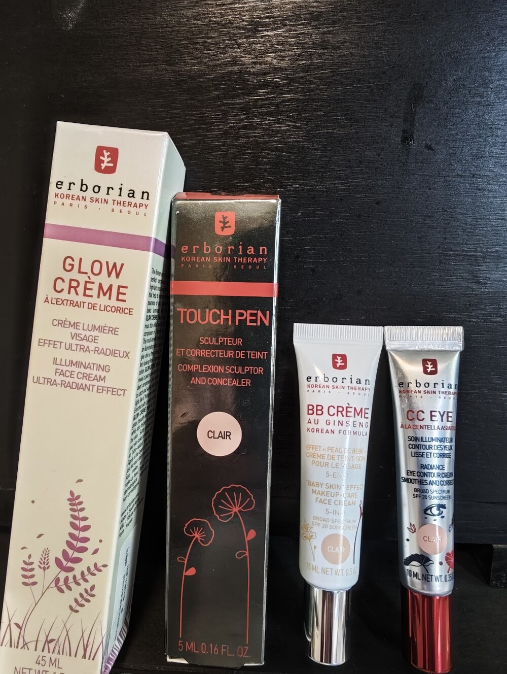 Erborian Glow Crème/BB Cream/CC Eye/Touch Pen